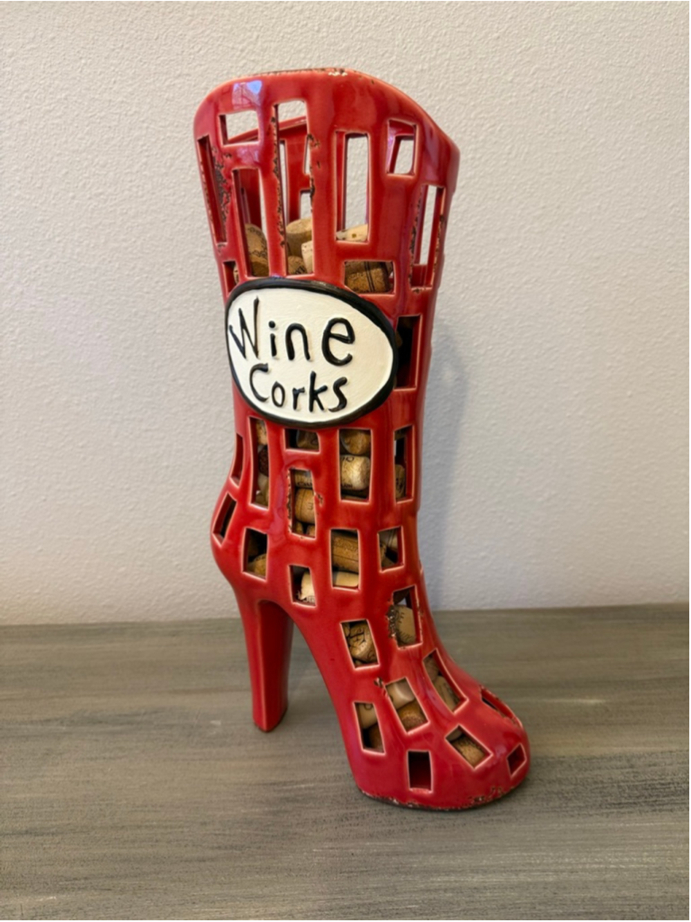 Firefly Home Collection ceramic boot cork holder ceramic